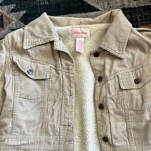 Corduroy Cream Fleece Jacket
